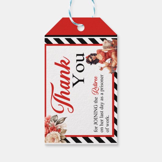 凡例退職したピンナップ除・売却パーティー ギフトタグ (裏面)