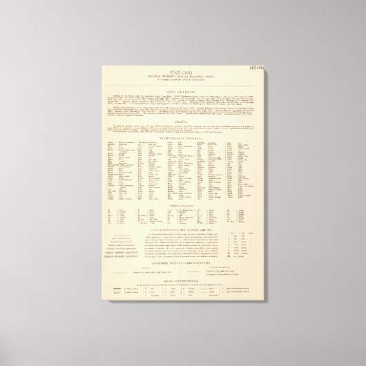 凡例14546 Ark, Tenn, La, 恋しく思 Fla, Ala, Ga, SC キャンバスプリント (正面)