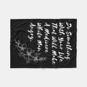 凡庸を生む身を投げ出せ フリースブランケット (正面(横))