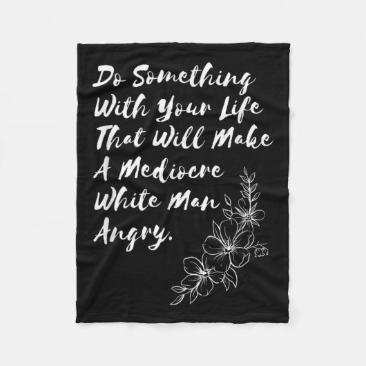 凡庸を生む身を投げ出せ フリースブランケット (正面)