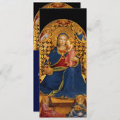 処女と聖子と天使たち、青と金のメタリック 招待状 (正面/裏面)