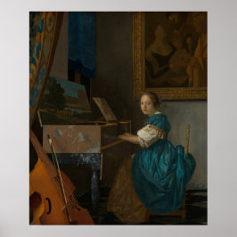 処女に座った若い女性 ポスター