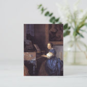 処女に着席した女性 ポストカード (スタンド正面)