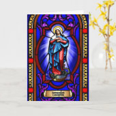 処女懐胎の挨拶状 カード (黄色い花)