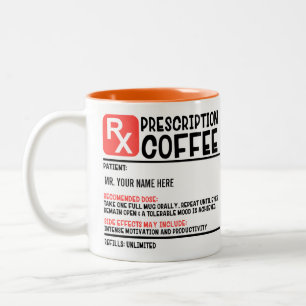 処方おもしろいコーヒー ツートーンマグカップ