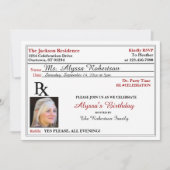 処方おもしろいパーティの招待状 招待状 (正面)