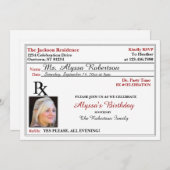 処方おもしろいパーティの招待状 招待状 (正面/裏面)