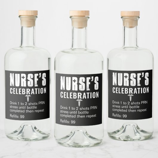 処方おもしろい定ナースお祝い リキュールボトルラベル (ボトル)