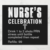 処方おもしろい定ナースお祝い リキュールボトルラベル (シングルラベル)