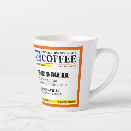 処方おもしろい定パーソナライズされたラテマググ カフェラテマグ (右)