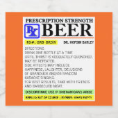 処方おもしろい書 ビールラベル (シングルラベル)