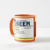 処方おもしろい用ビールマグ マグカップ (正面左)