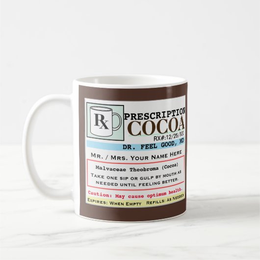 処方おもしろい箋RXココアマグ コーヒーマグカップ (左)