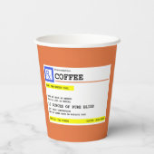 処方コーヒーユーモアのある 紙コップ (裏面)