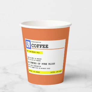 処方コーヒーユーモアのある 紙コップ