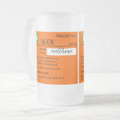 処方パーソナライズされたおもしろい剤すり付きビールマグ フロストグラスビールジョッキ (正面左)