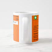 処方パーソナライズされたおもしろい用コーヒーティーマグカップ ジャンボコーヒーマグカップ (裏面)