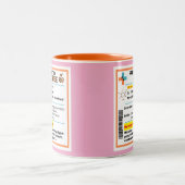 処方パーソナライズされたおもしろい用コーヒーマグ ツートーンマグカップ (中央)