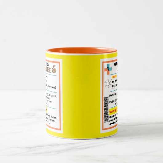 処方パーソナライズされたおもしろい用コーヒーマグ ツートーンマグカップ (中央)