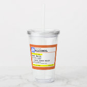 処方パーソナライズされた酒ユーモアのある   アクリルタンブラー (正面)