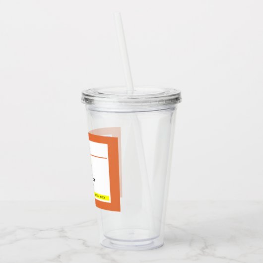 処方パーソナライズされた酒ユーモアのある   アクリルタンブラー (左)