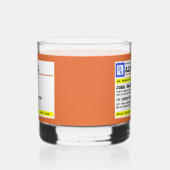 処方パーソナライズされた酒ユーモアのある ウイスキーグラス (左)