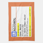 処方パーソナライズされた酒ユーモアのある キッチンタオル (縦)