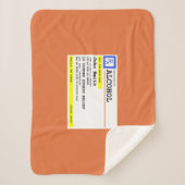 処方パーソナライズされた酒ユーモアのある シェルパブランケット (正面)