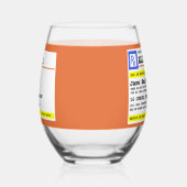 処方パーソナライズされた酒ユーモアのある ステムなしワイングラス (左)