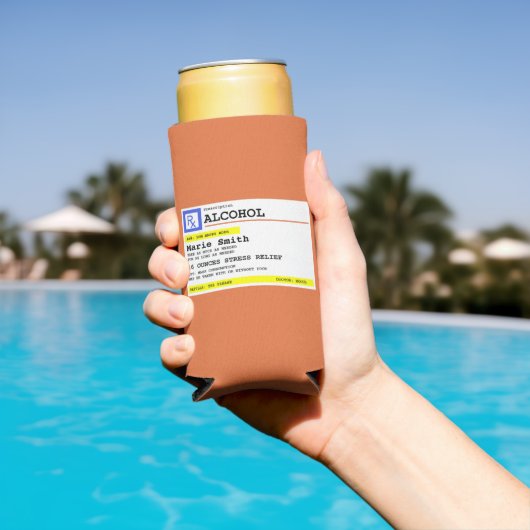 処方パーソナライズされた酒ユーモアのある スリム缶クーラー (インサイチュ プール)