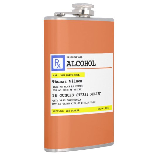 処方パーソナライズされた酒ユーモアのある フラスク (右)