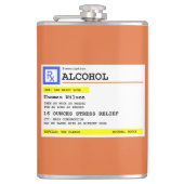 処方パーソナライズされた酒ユーモアのある フラスク (正面)