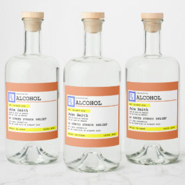 処方パーソナライズされた酒ユーモアのある リキュールボトルラベル