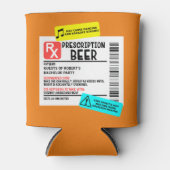 処方ビール警告ラベルパーティーフェイバー 缶クーラー (正面)