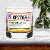 処方強おもしろい度ラベル岩ガラス ウイスキーグラス