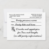 処方招待状経口X線中足 招待状 (裏面)