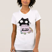 処方猫おもしろいグラフィックティーかわいい猫 Tシャツ (正面)
