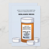 処方瓶 薬剤師 卒業 への招待 招待状 (正面/裏面)