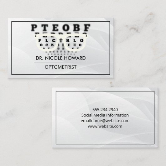 処方眼鏡 |アイテスト 名刺 (正面/裏面)