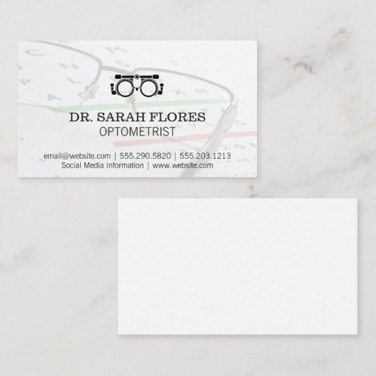処方眼鏡 | オプトメータ装置 名刺 (正面/裏面)
