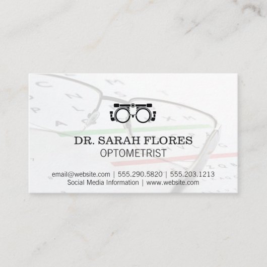 処方眼鏡 | オプトメータ装置 名刺 (正面)