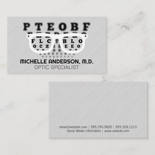 処方眼鏡 |眼科検眼試験 名刺 (正面/裏面)