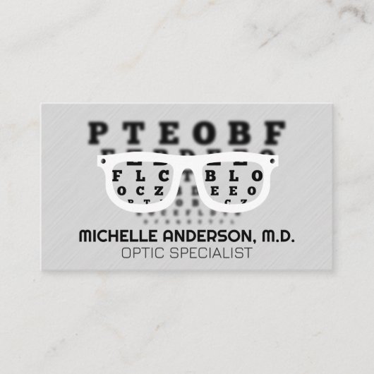 処方眼鏡 |眼科検眼試験 名刺 (正面)