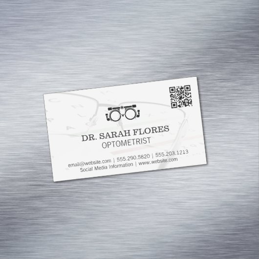 処方眼鏡 | Optometrist QRコード マグネット名刺 (インサイチュ)