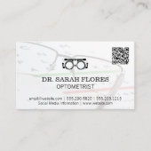 処方眼鏡 | Optometrist QRコード 名刺 (正面)