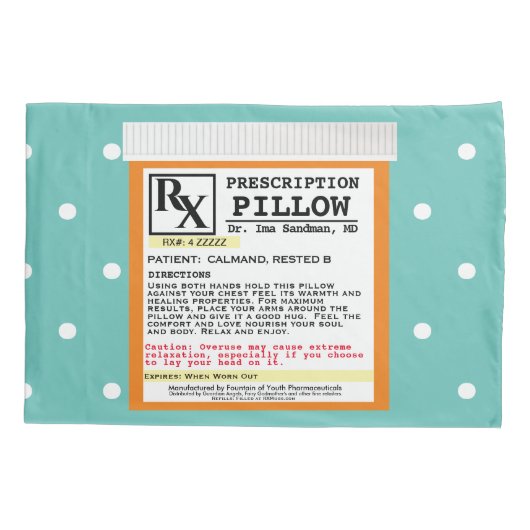 処方箋おもしろいが効く 枕カバー (裏面)