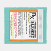 処方箋おもしろいが良いフリースブランケット フリースブランケット (正面(横))