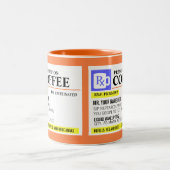 処方箋おもしろいコーヒーマグ ツートーンマグカップ (中央)