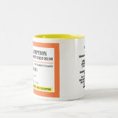 処方箋おもしろいホットバターラム ツートーンマグカップ (中央)