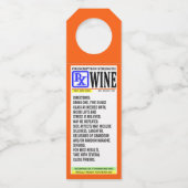 処方箋おもしろいワインラベル ボトルネックタグ (正面)